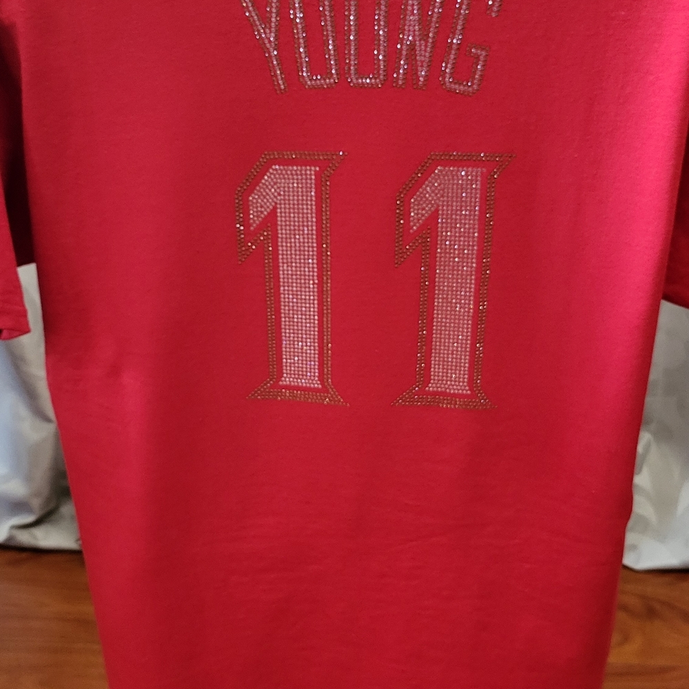 Trey Young Custom Rhinestone T shirt - Picture 4 of 11